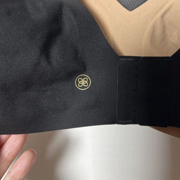 Honey Love Crossover Wireless Black Smoothing Seamless Max Support Bra Size L - Picture 4 of 5